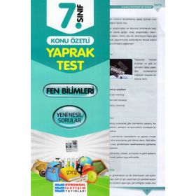 7.Sınıf Fen Bilimleri Konu Özetli Yaprak Test Evrensel İletişim Yayınları