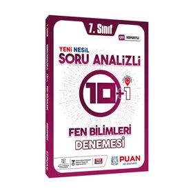 7. Sınıf Fen Bilimleri Soru Analizli 10+1 Deneme Puan Yayınları