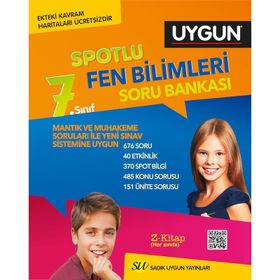 7. Sınıf Fen Bilimleri Spotlu Soru Bankası Sadık Uygun Yayınları