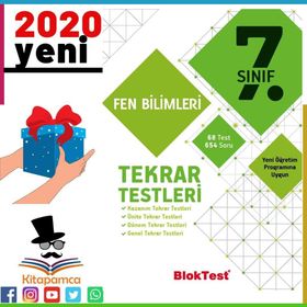 7. Sınıf Fen Bilimleri Tekrar Testleri Bloktest Tudem Yayınları