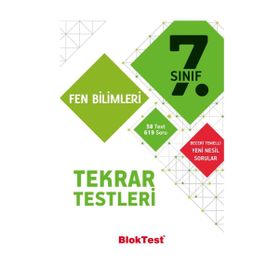 7. Sınıf Fen Bilimleri Tekrar Testleri Bloktest Tudem Yayınları