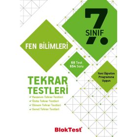 7. Sınıf Fen Bilimleri Tekrar Testleri Bloktest Tudem Yayınları