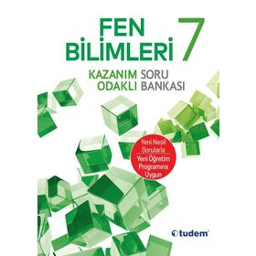 7 Sınıf Fen Kazanım Odaklı Soru Bankası Tudem Yayınları