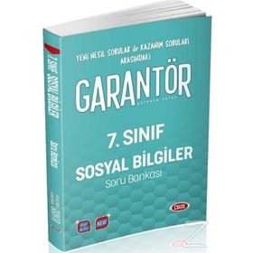 7. Sınıf Garantör Sosyal Bilgiler Soru Bankası Data Yayınları