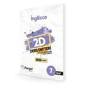 7. Sınıf İngilizce 2D Ders Defteri Ev Çalışmaları-Pergel Yayınları