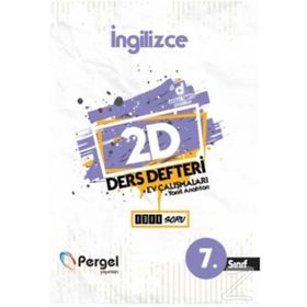 7. Sınıf İngilizce 2D Ders Defteri Ev Çalışmaları-Pergel Yayınları