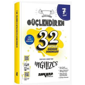 7. Sınıf İngilizce Güçlendiren 32 Haftalık Kazanım Denemeleri Ankara Yayıncılık