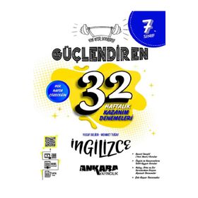 7. Sınıf İngilizce Güçlendiren 32 Haftalık Kazanım Denemeleri Ankara Yayıncılık