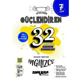 7. Sınıf İngilizce Güçlendiren 32 Haftalık Kazanım Denemeleri Ankara Yayıncılık
