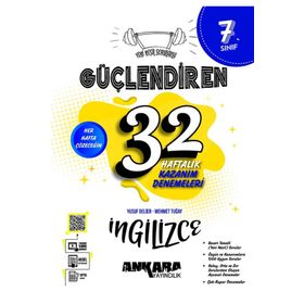 7. Sınıf İngilizce Güçlendiren 32 Haftalık Kazanım Denemeleri Ankara Yayıncılık