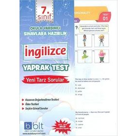 7. Sınıf İngilizce Yaprak Test Komisyon Bulut Eğitim ve Kültür Yayınları