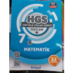 7. Sınıf Matematik Hgs Testleri 32 Hafta Seviye Yayınları