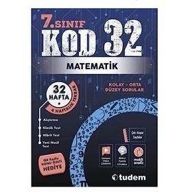 7. Sınıf Matematik Kod 32 Tekrar Testleri Tudem Yayınları