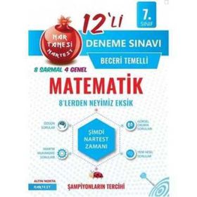 7. Sınıf Matematik Nar Tanesi 12 li Deneme Sınavı-Nartest Yayınları