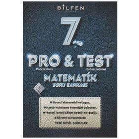 7. Sınıf Matematik Pro Test Soru Bankası Bilfen Yayınları