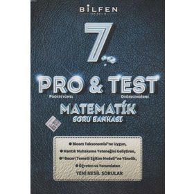 7. Sınıf Matematik Pro Test Soru Bankası Bilfen Yayınları