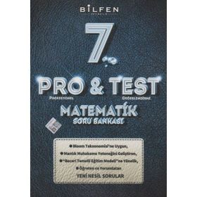 7. Sınıf Matematik Pro Test Soru Bankası Bilfen Yayınları