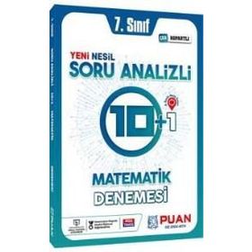 7. Sınıf Matematik Soru Analizli 10+1 Deneme Puan Yayınları