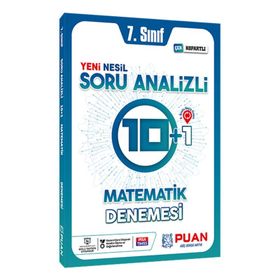 7. Sınıf Matematik Soru Analizli 10+1 Deneme Puan Yayınları