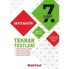 7. Sınıf Matematik Tekrar Testleri Bloktest Yayınları