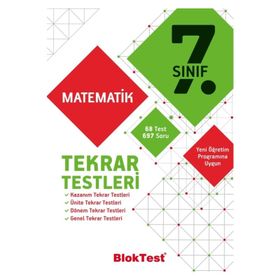 7. Sınıf Matematik Tekrar Testleri Bloktest Yayınları