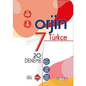7. Sınıf Orjin Türkçe Deneme Gama Yayınları