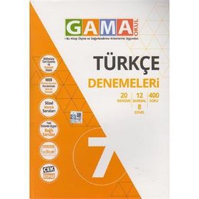 7. Sınıf Orjin Türkçe Deneme Gama Yayınları