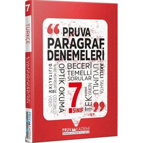 7. Sınıf Paragraf Deneme Pruva Akademi Yayınları