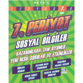 7.Sınıf Periyot Sosyal Bilgiler Etkinlikli Soru Bankası-Netbil Yayınları