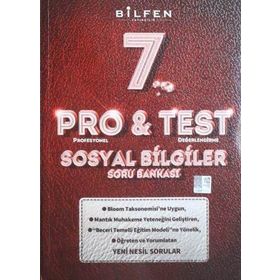 7. Sınıf Pro & Test Sosyal Bilgiler Soru Bankası - Bilfen Yayınları
