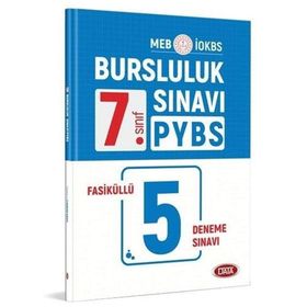 7. Sınıf PYBS-İOKBS Bursluluk Sınavı Fasiküllü 5 Deneme Sınavı Kollektif Data Yayınları