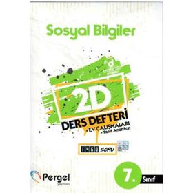 7. Sınıf Sosyal Bilgiler 2D Ders Defteri Ev Çalışmaları-Pergel Yayınları