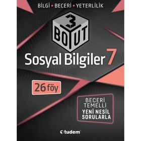 7. Sınıf Sosyal Bilgiler 3 Boyut Yeni Nesil Soruları-Tudem Yayınları