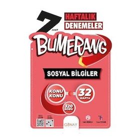 7. Sınıf Sosyal Bilgiler Bumerang Haftalık Denemeler - Günay Yayınları