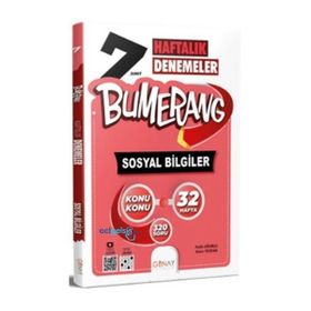7. Sınıf Sosyal Bilgiler Bumerang Haftalık Denemeler - Günay Yayınları