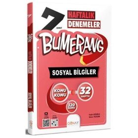 7. Sınıf Sosyal Bilgiler Bumerang Haftalık Denemeler - Günay Yayınları