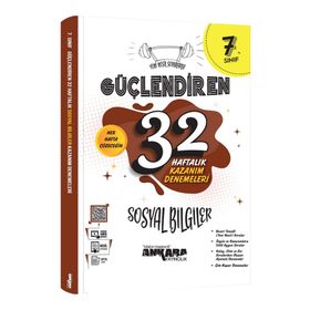 7. Sınıf Sosyal Bilgiler Güçlendiren 32 Haftalık Kazanım Denemeleri Ankara Yayıncılık