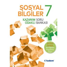 7. Sınıf Sosyal Bilgiler Kazanım Odaklı Soru Bankası Tudem Yayınları