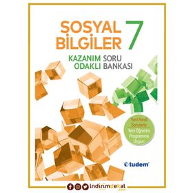 7. Sınıf Sosyal Bilgiler Kazanım Odaklı Soru Bankası Tudem Yayınları