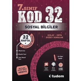 7. Sınıf Sosyal Bilgiler Kod 32 Tekrar Testleri Tudem Yayınları