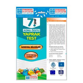 7. Sınıf Sosyal Bilgiler Konu Özetli Yaprak Test Evrensel İletişim Yayınları
