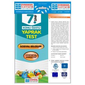7. Sınıf Sosyal Bilgiler Konu Özetli Yaprak Test Evrensel İletişim Yayınları