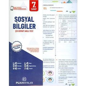 7. Sınıf Sosyal Bilgiler Pdif Konu Anlatım Föyleri-Puan Yayınları