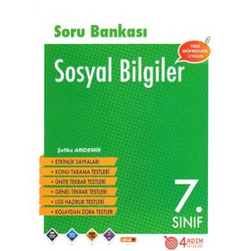 7. Sınıf Sosyal Bilgiler Soru Bankası 4 Adım Yayınları