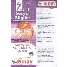 7. SINIF SOSYAL BILGILER YAPRAK TEST (32 ADET) - KOMISYON