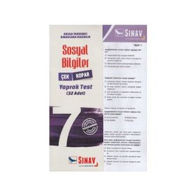 7. SINIF SOSYAL BILGILER YAPRAK TEST (32 ADET) - KOMISYON