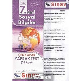 7. SINIF SOSYAL BILGILER YAPRAK TEST (32 ADET) - KOMISYON