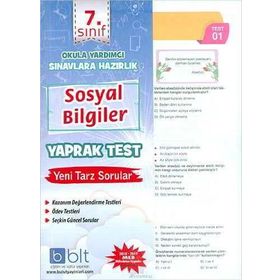 7. Sınıf Sosyal Bilgiler Yaprak Test Komisyon Bulut Eğitim ve Kültür Yayınları