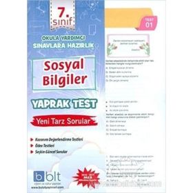 7. Sınıf Sosyal Bilgiler Yaprak Test Komisyon Bulut Eğitim ve Kültür Yayınları