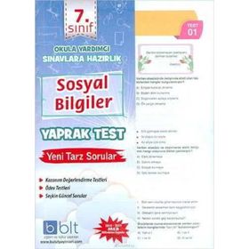 7. Sınıf Sosyal Bilgiler Yaprak Testi - kollektif